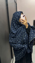Embroidered Navy blue Pure Cotton chicken Dupatta