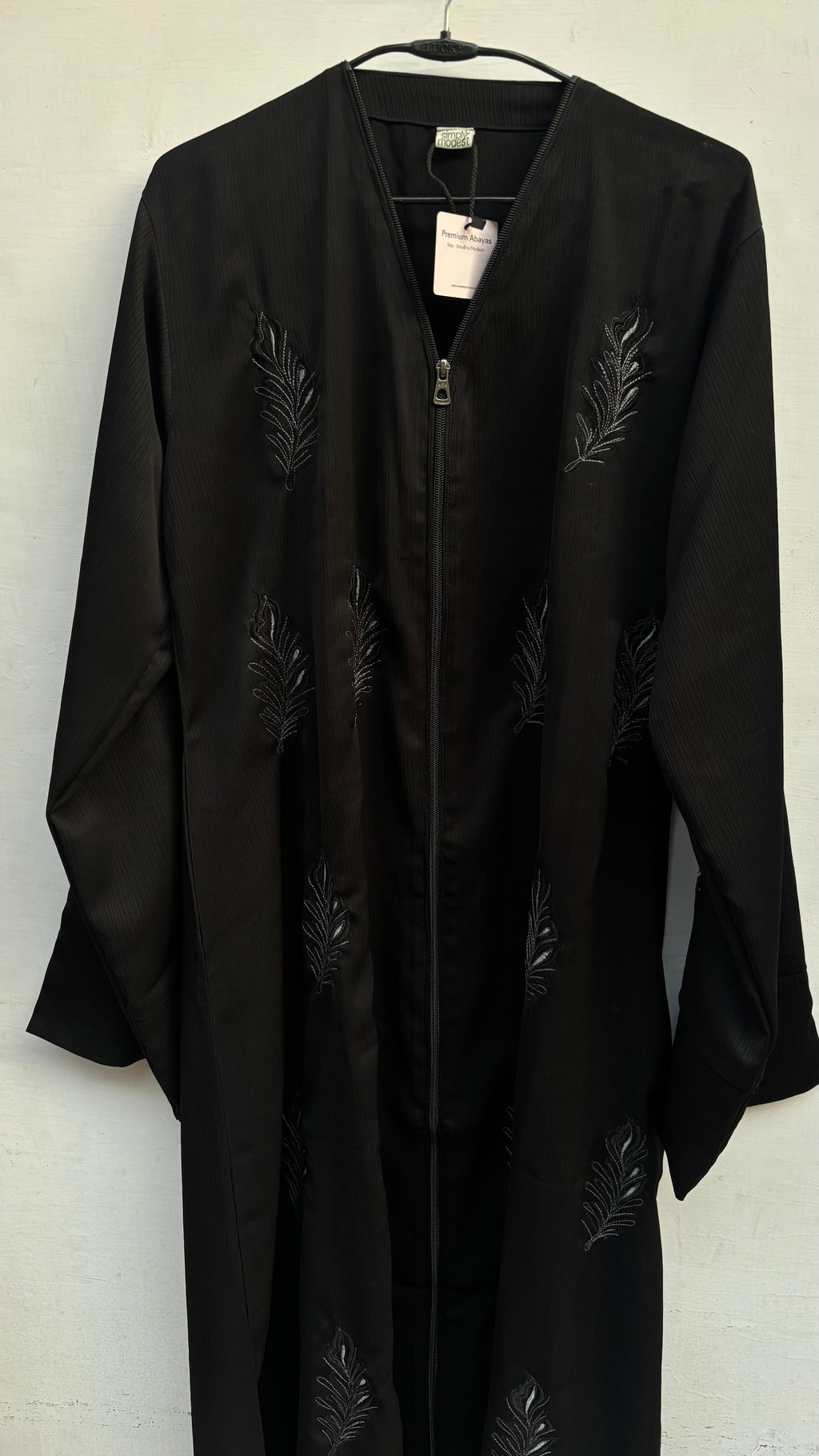Black Beautiful Embroidered PartyWear Abaya
