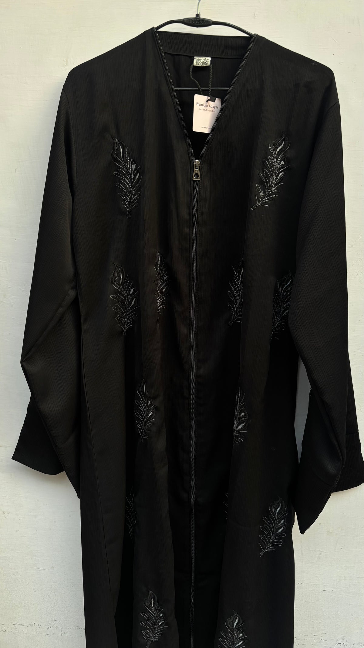 Black Beautiful Embroidered PartyWear Abaya
