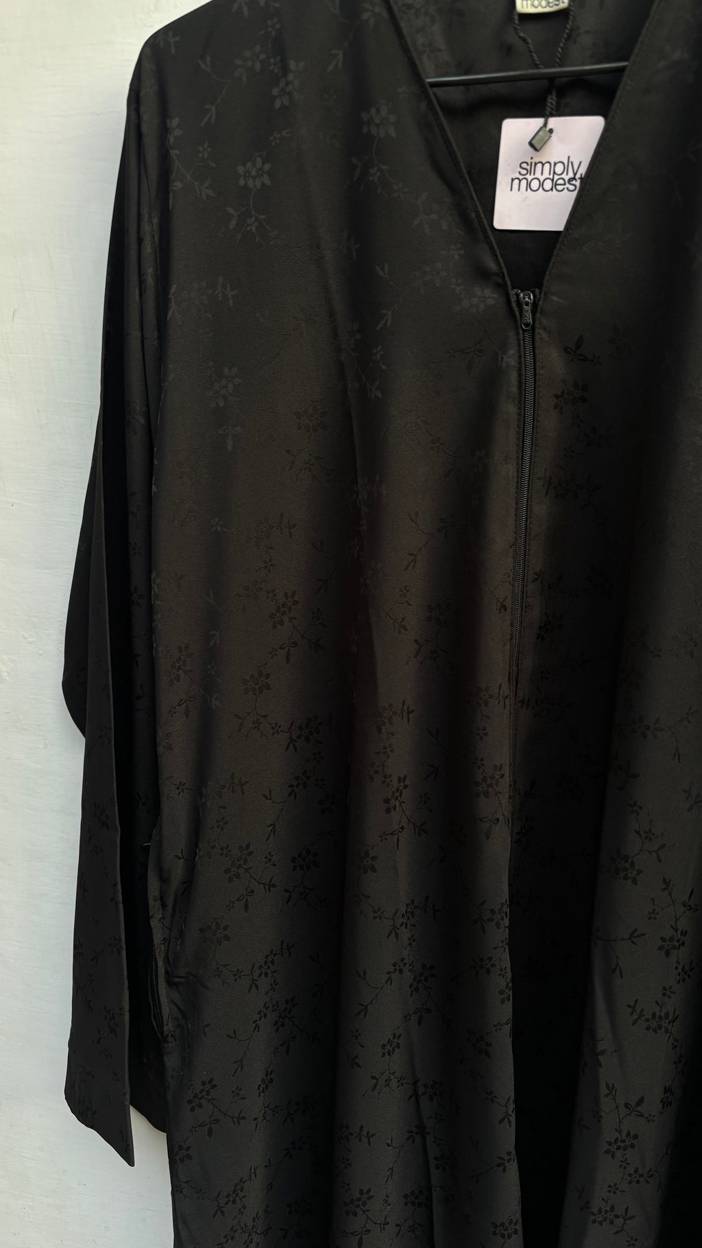 Printed Black Basic Abaya