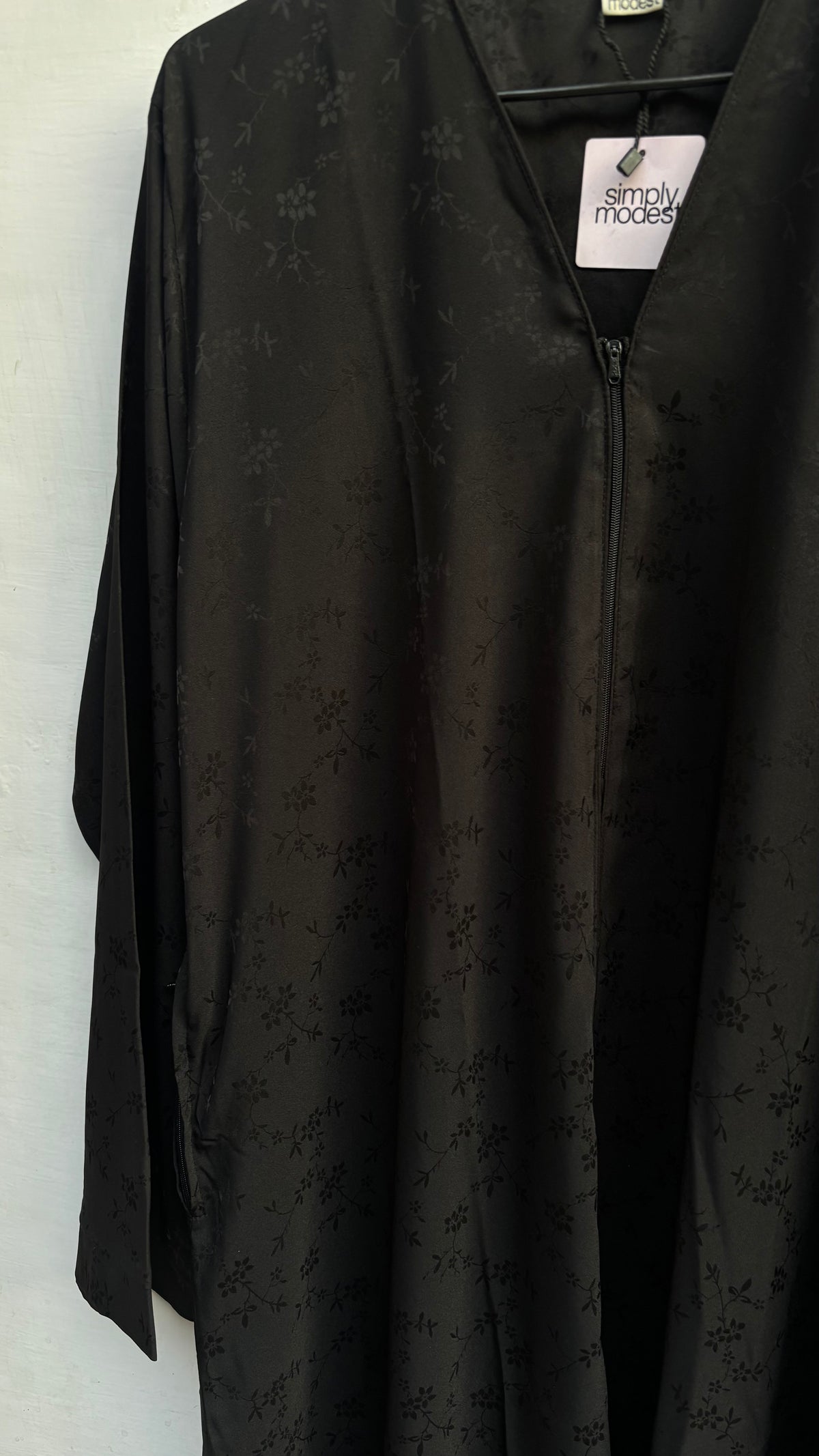 Printed Black Basic Abaya
