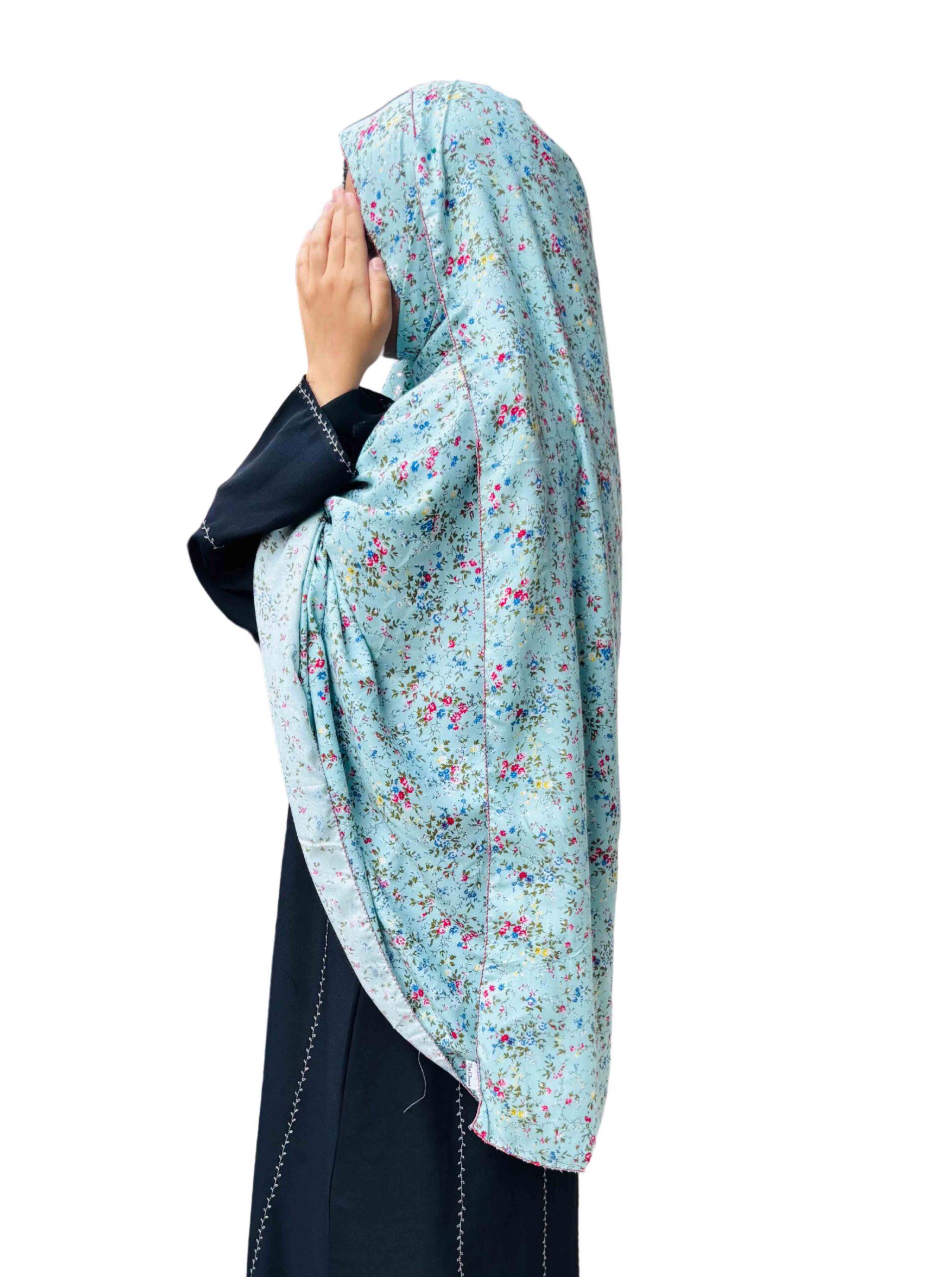 Printed dupatta - Minimal floral print
