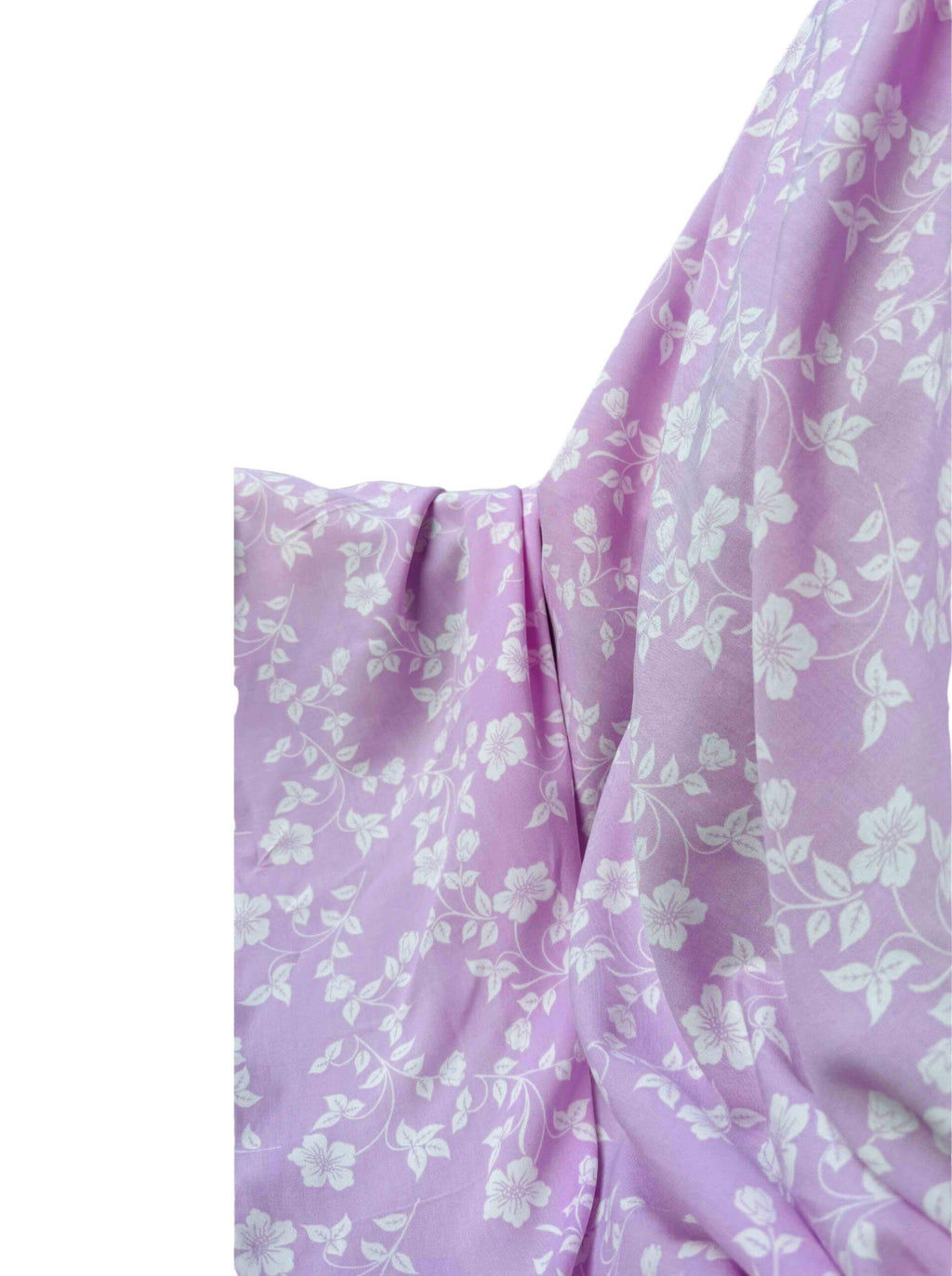 Printed dupatta - Floral lavender
