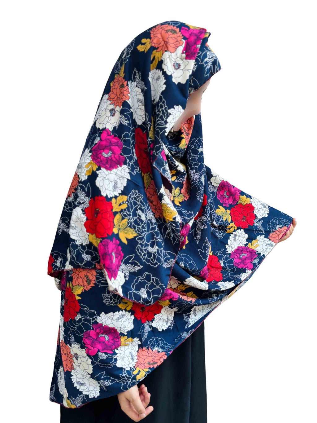 Dupatta-Blue floral