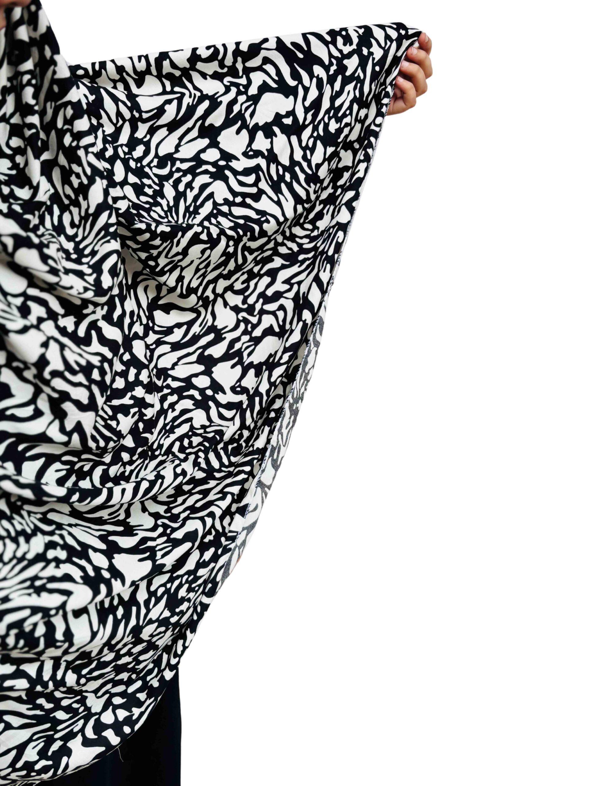 Black and white namaz dupatta