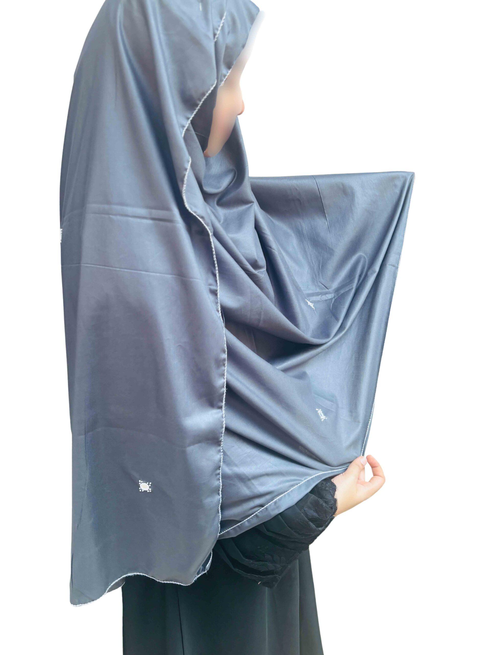 Mirror work dupatta - grey