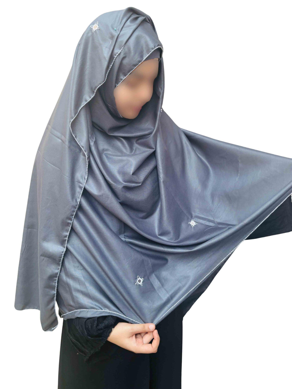 Mirror work dupatta - Grey