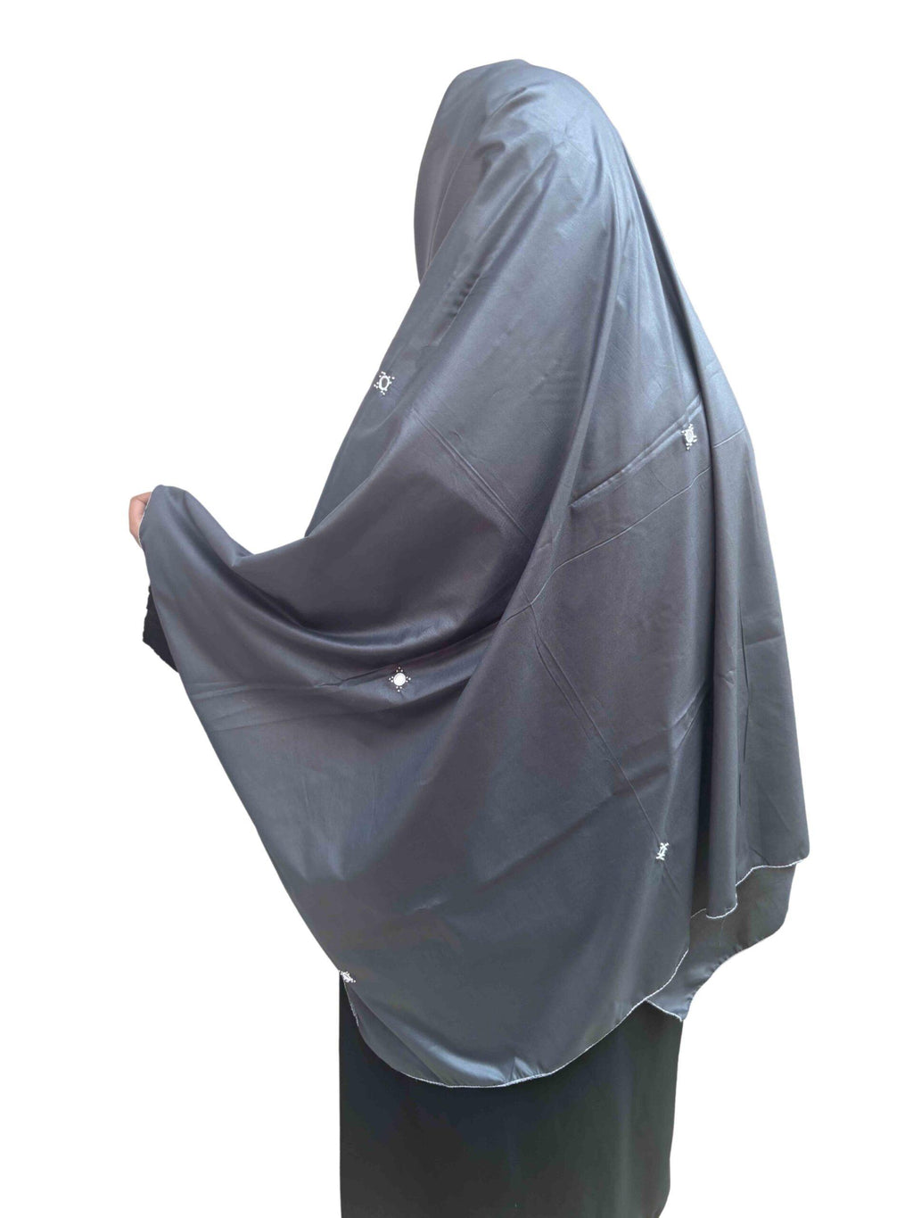 Mirror work dupatta - Grey
