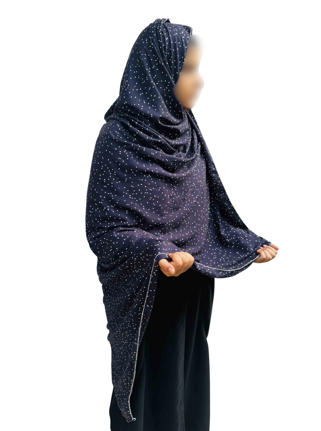 Midnight Dot Dupatta - Soft Rayon