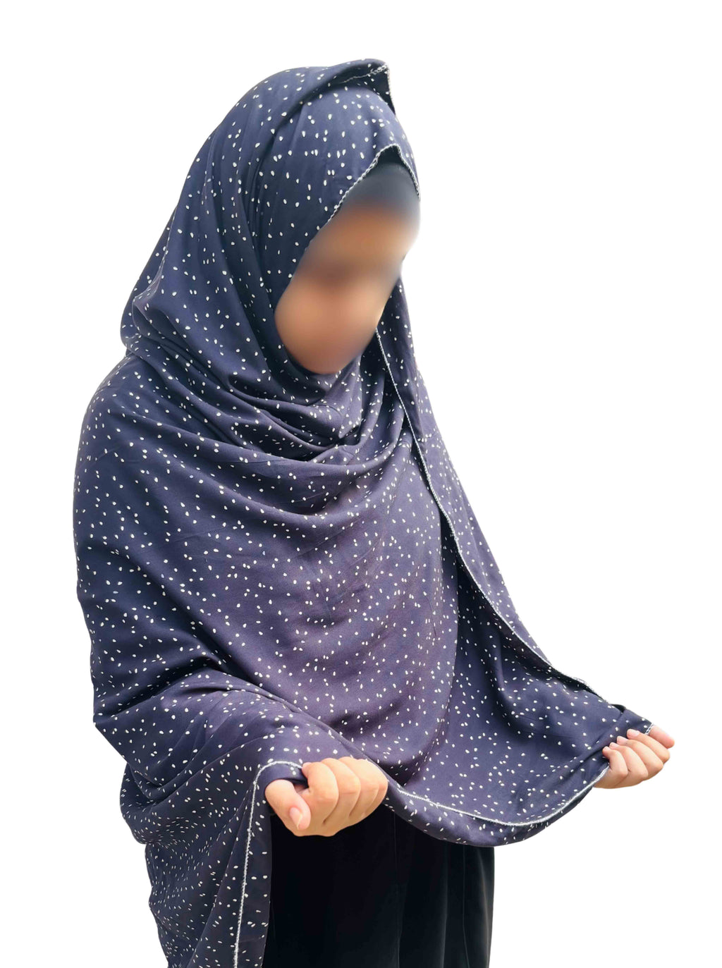 Midnight Dot Dupatta - Soft Rayon