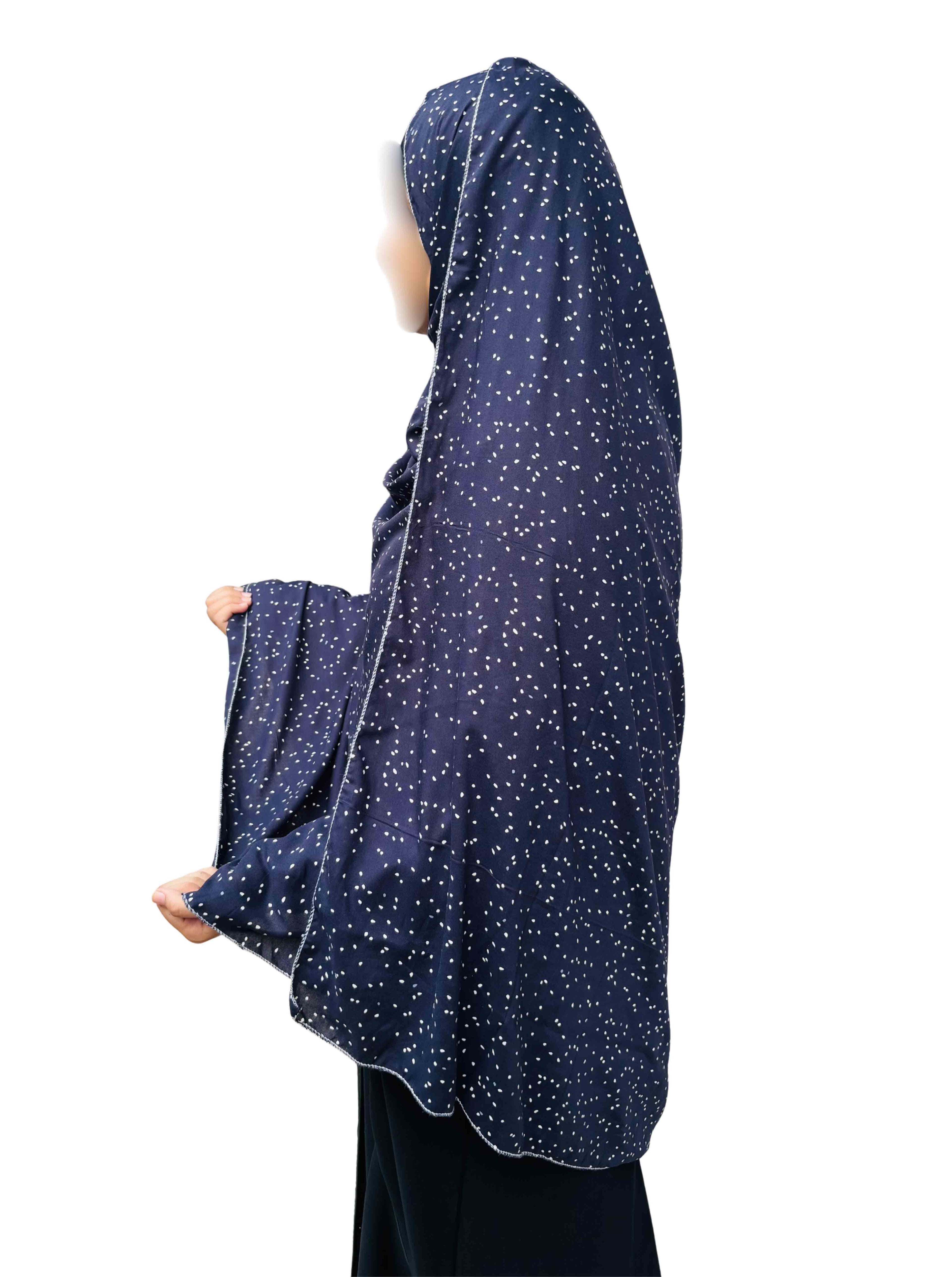 Midnight Dot Dupatta - Soft Rayon