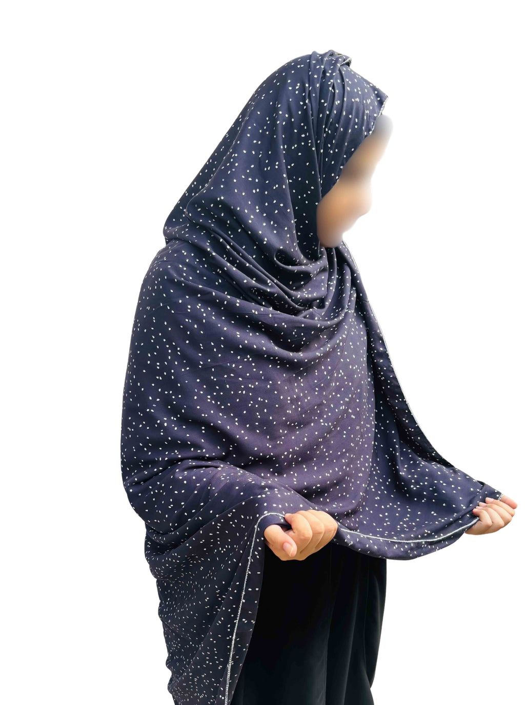 Midnight Dot Dupatta - Soft Rayon