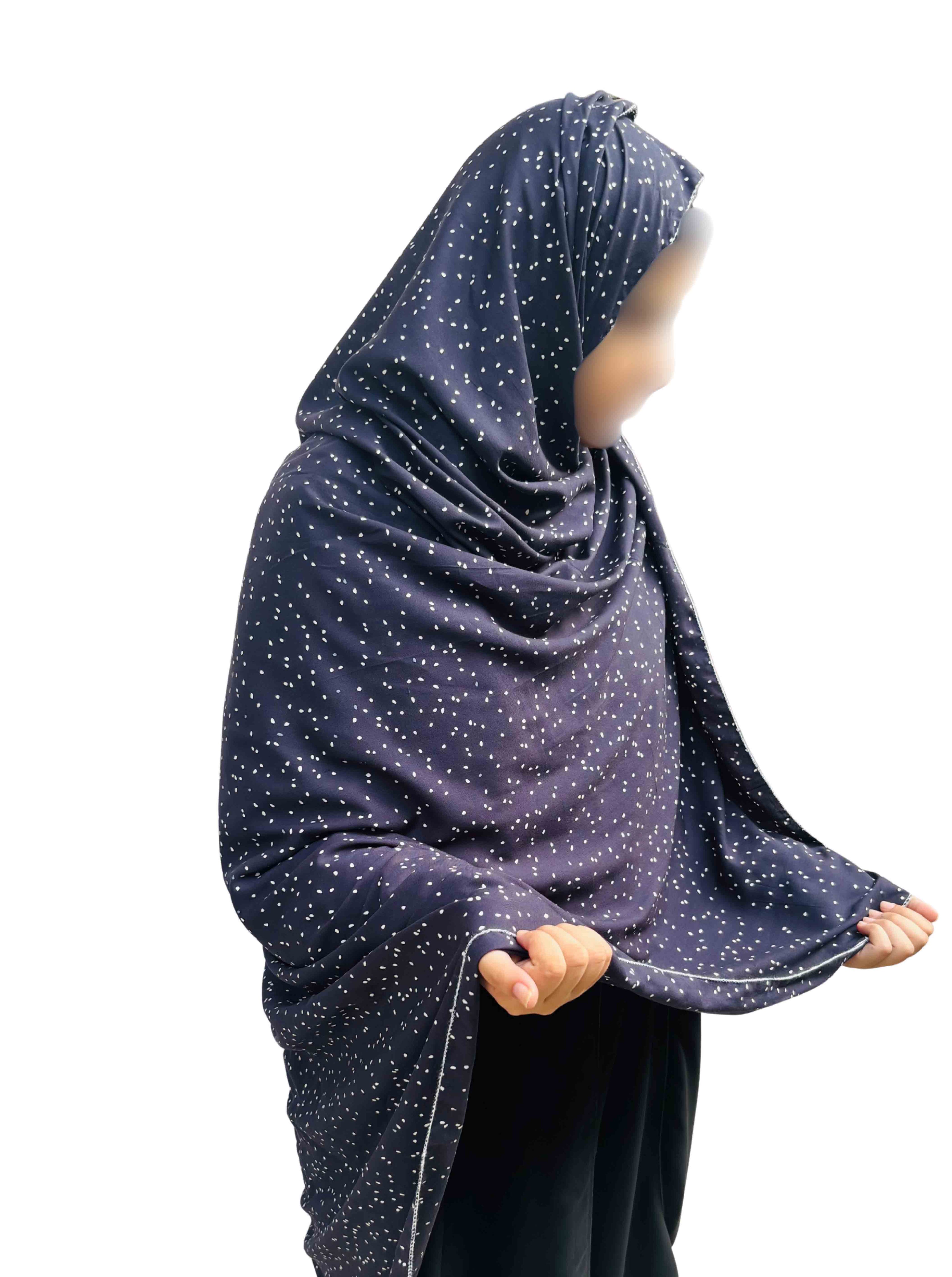 Midnight Dot Dupatta - Soft Rayon