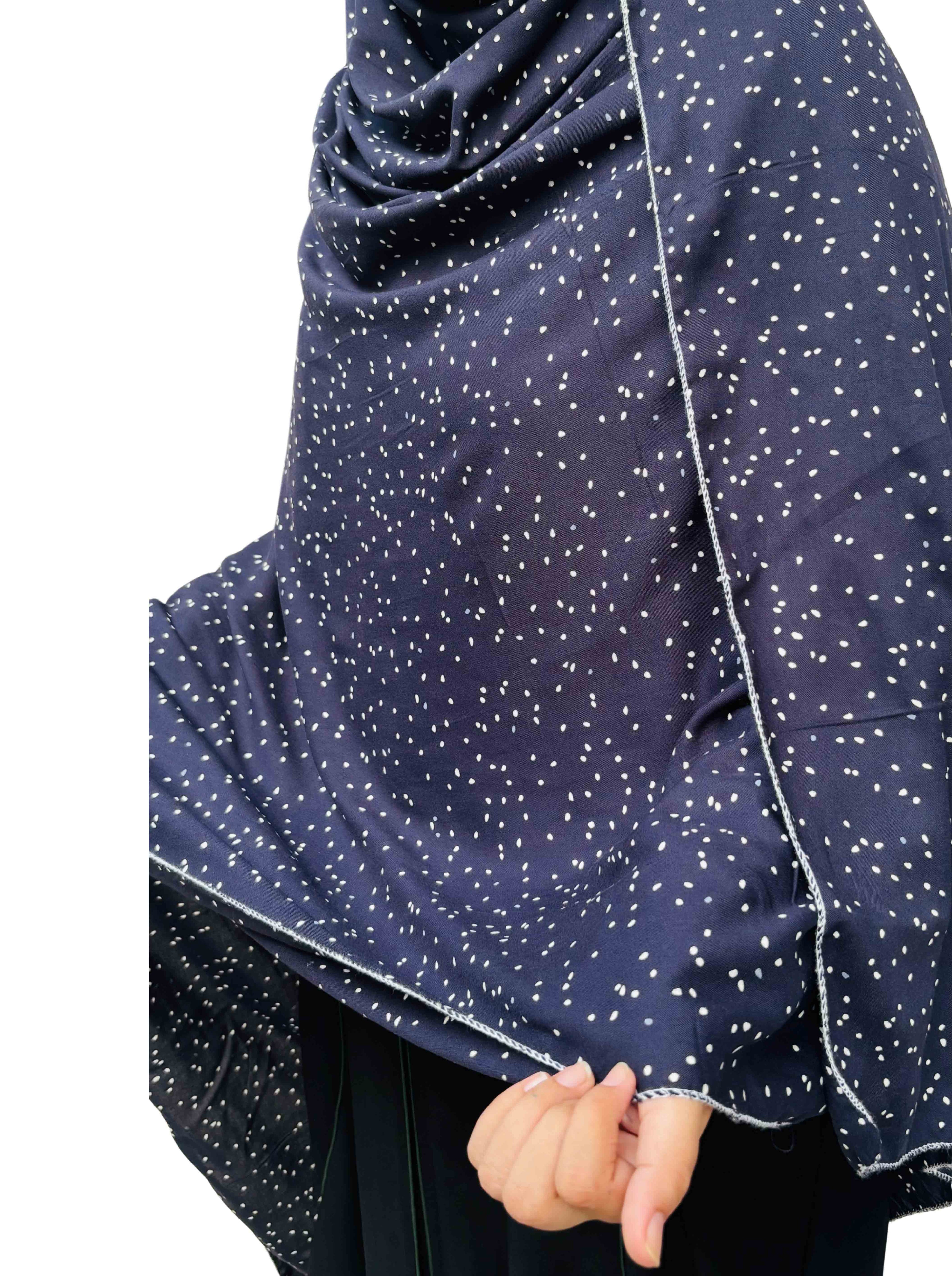 Midnight Dot Dupatta - Soft Rayon