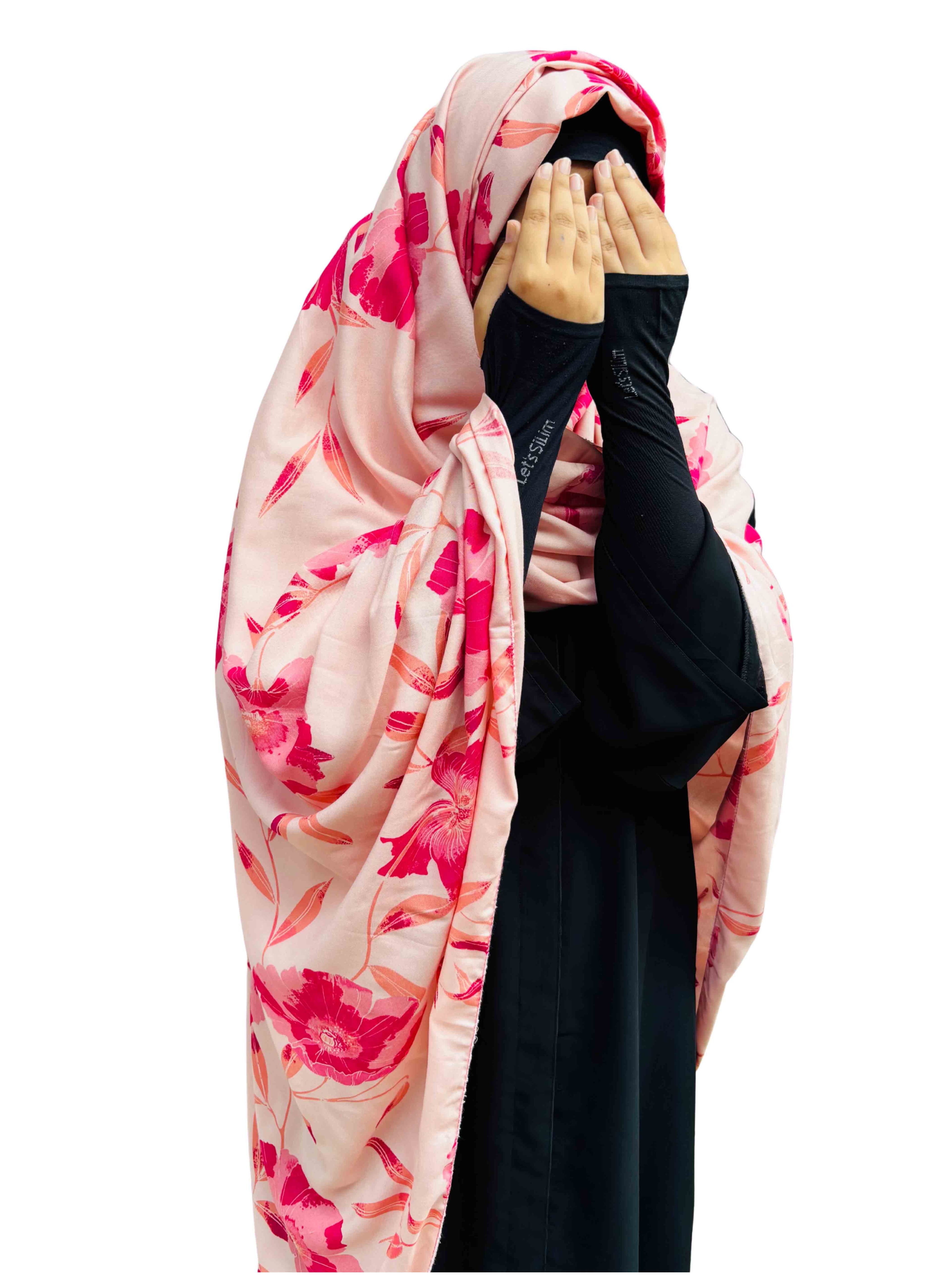 Graceful Floral Dupatta - Soft Rayon