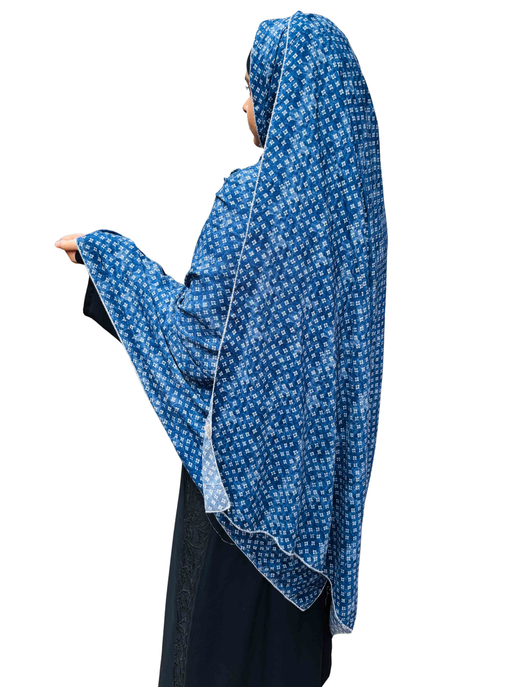 Simple Blue Printed Dupatta – Soft Rayon