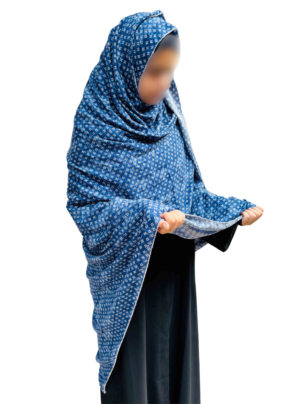 Simple Blue Printed Dupatta – Soft Rayon