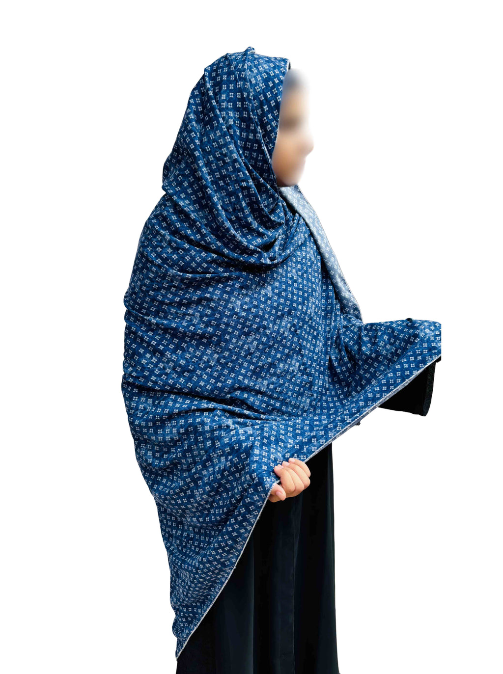 Simple Blue Printed Dupatta – Soft Rayon