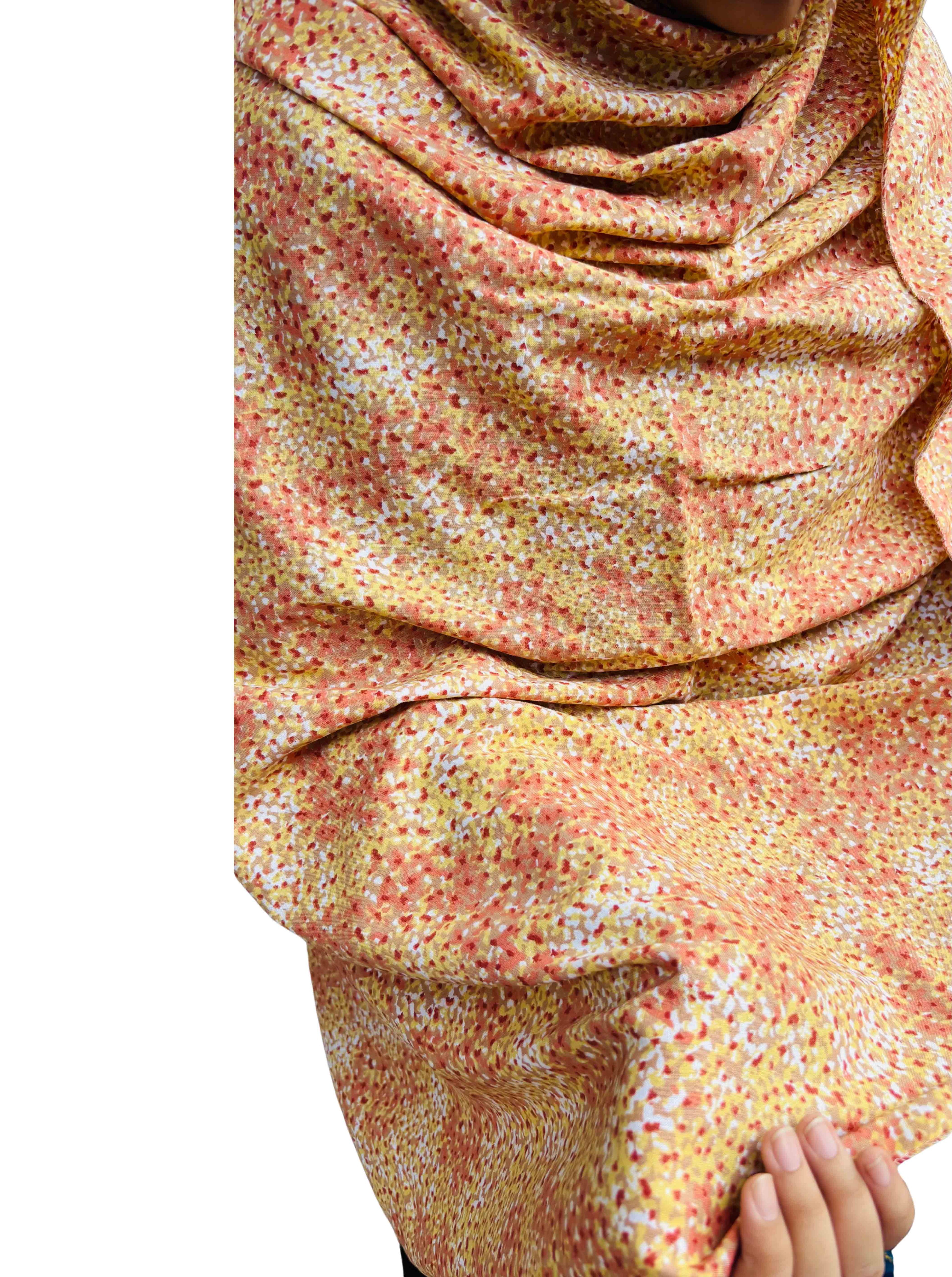 Rayon Printed Dupatta – Warm Yellow Print