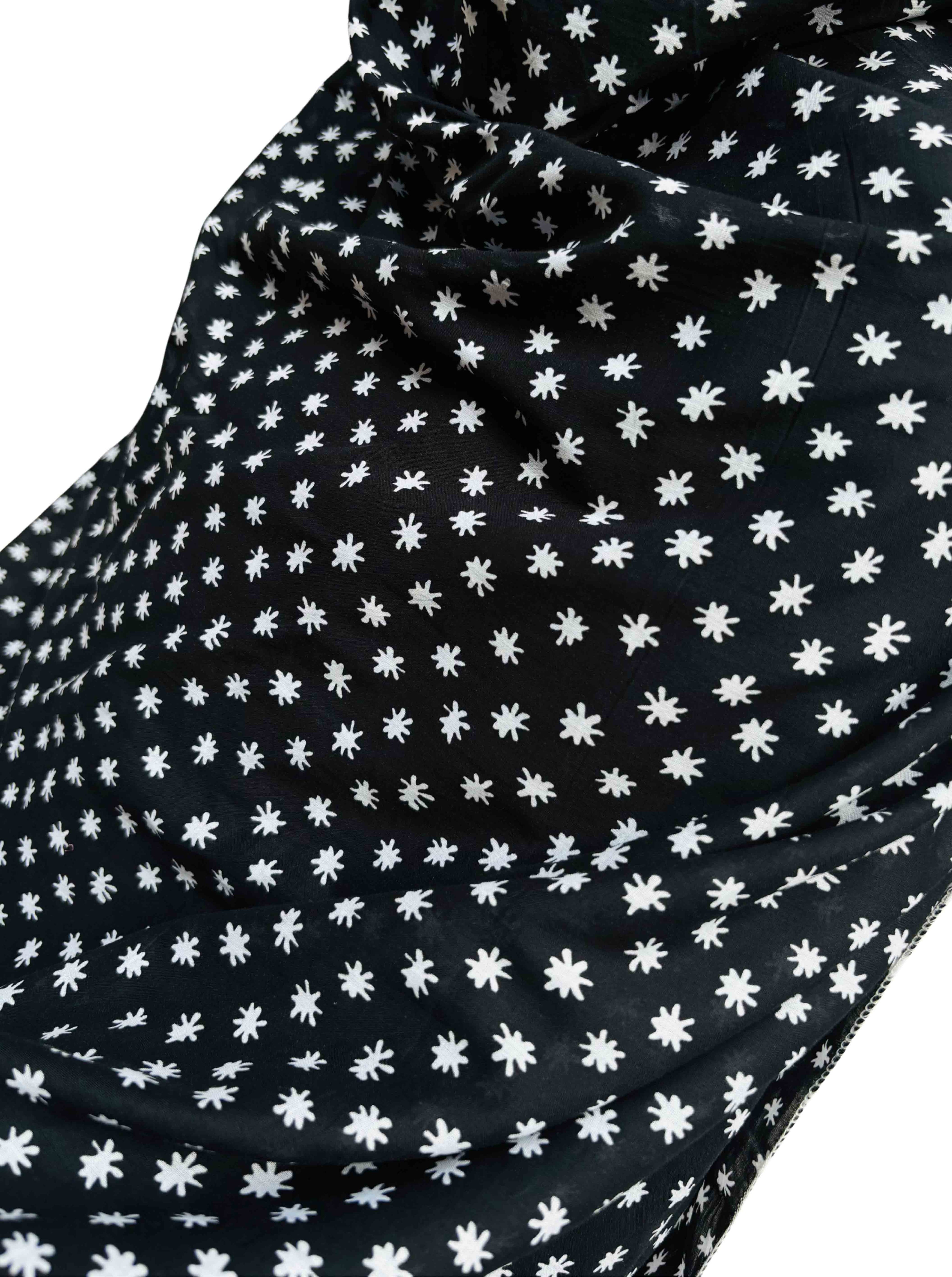 Black Printed Dupatta – Pure cotton