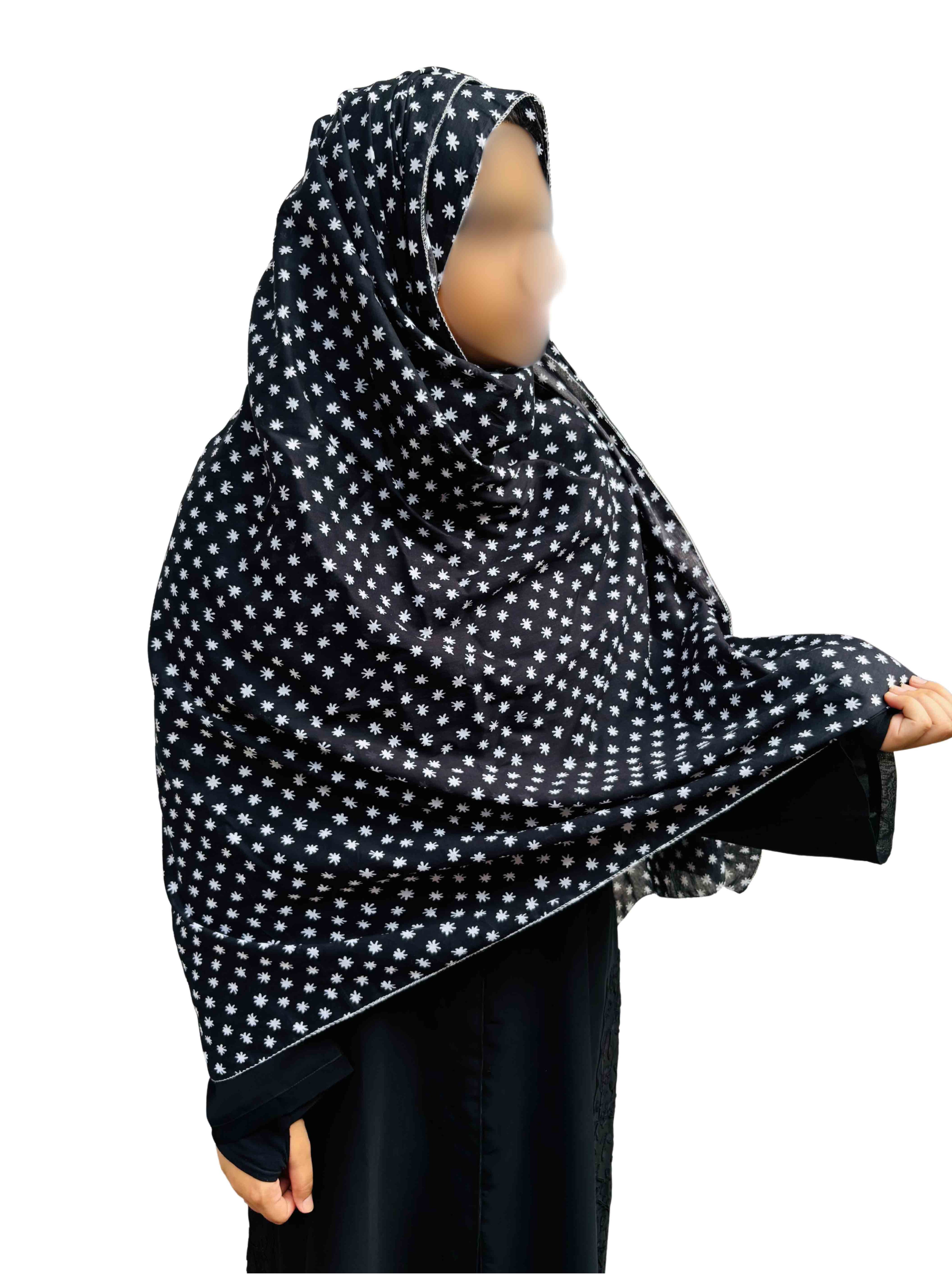 Black Printed Dupatta – Pure cotton