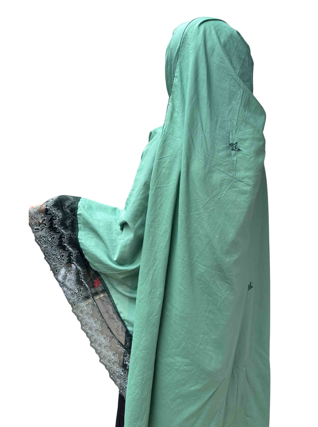 Hand work dupatta, Pure cotton, with delicate lace