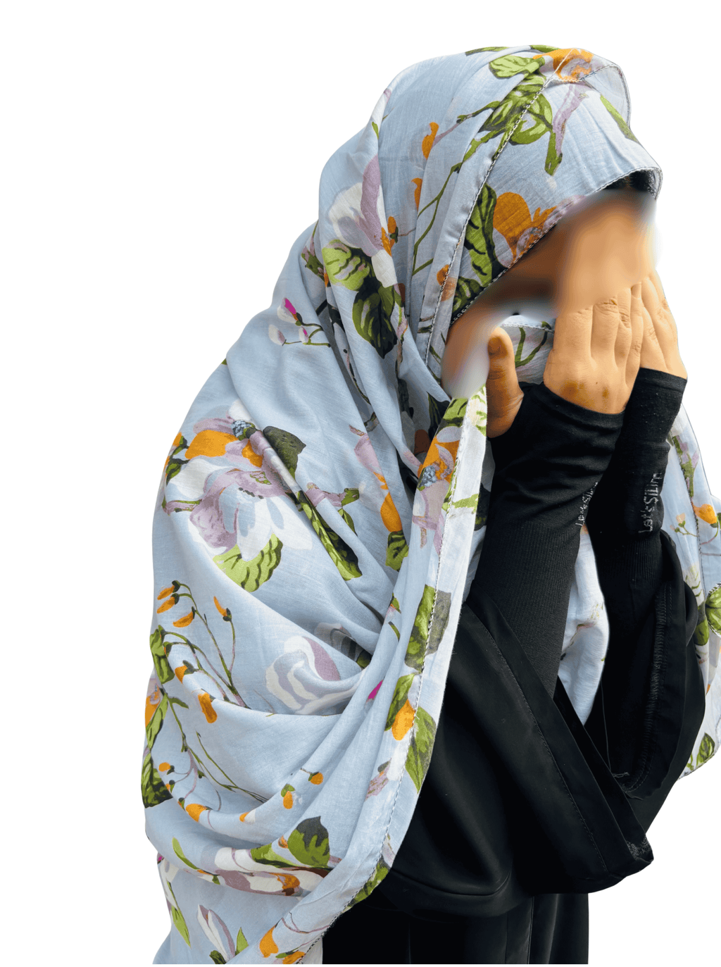 Floral printed dupatta - soft pure cotton