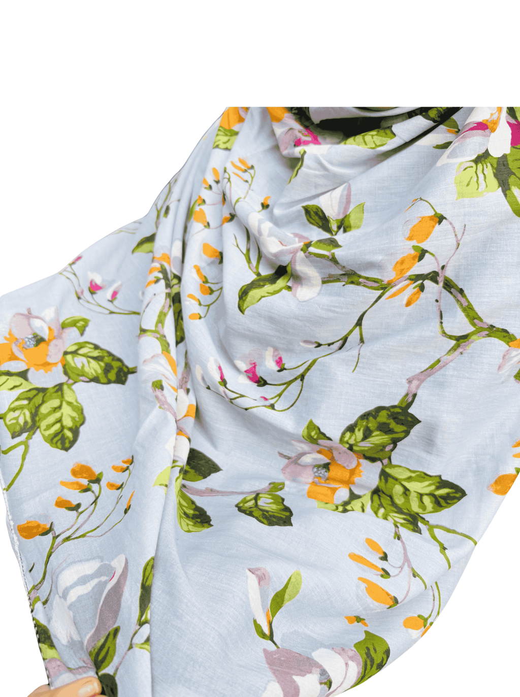 Floral printed dupatta - soft pure cotton