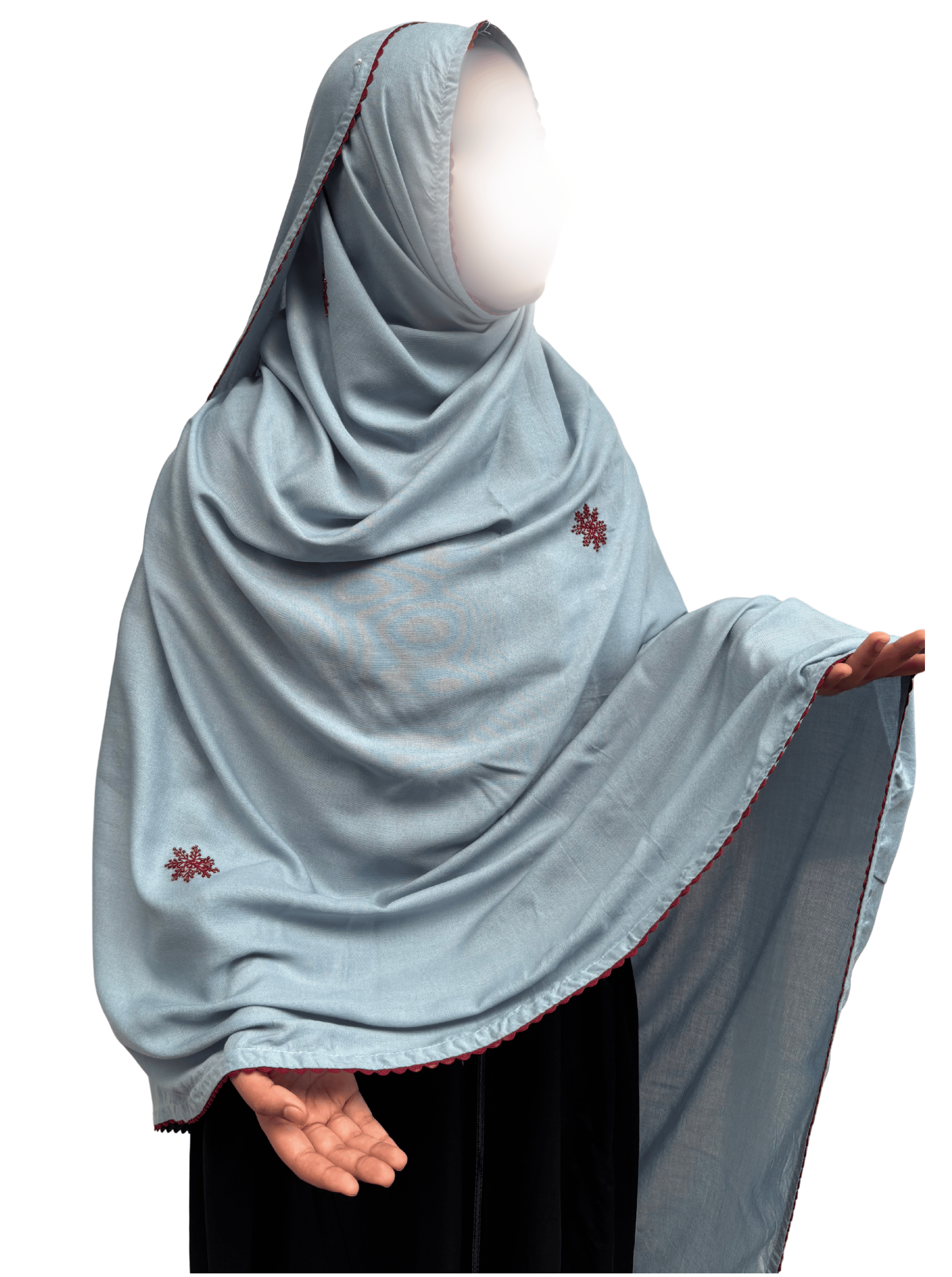 Baby blue hand work Dupatta