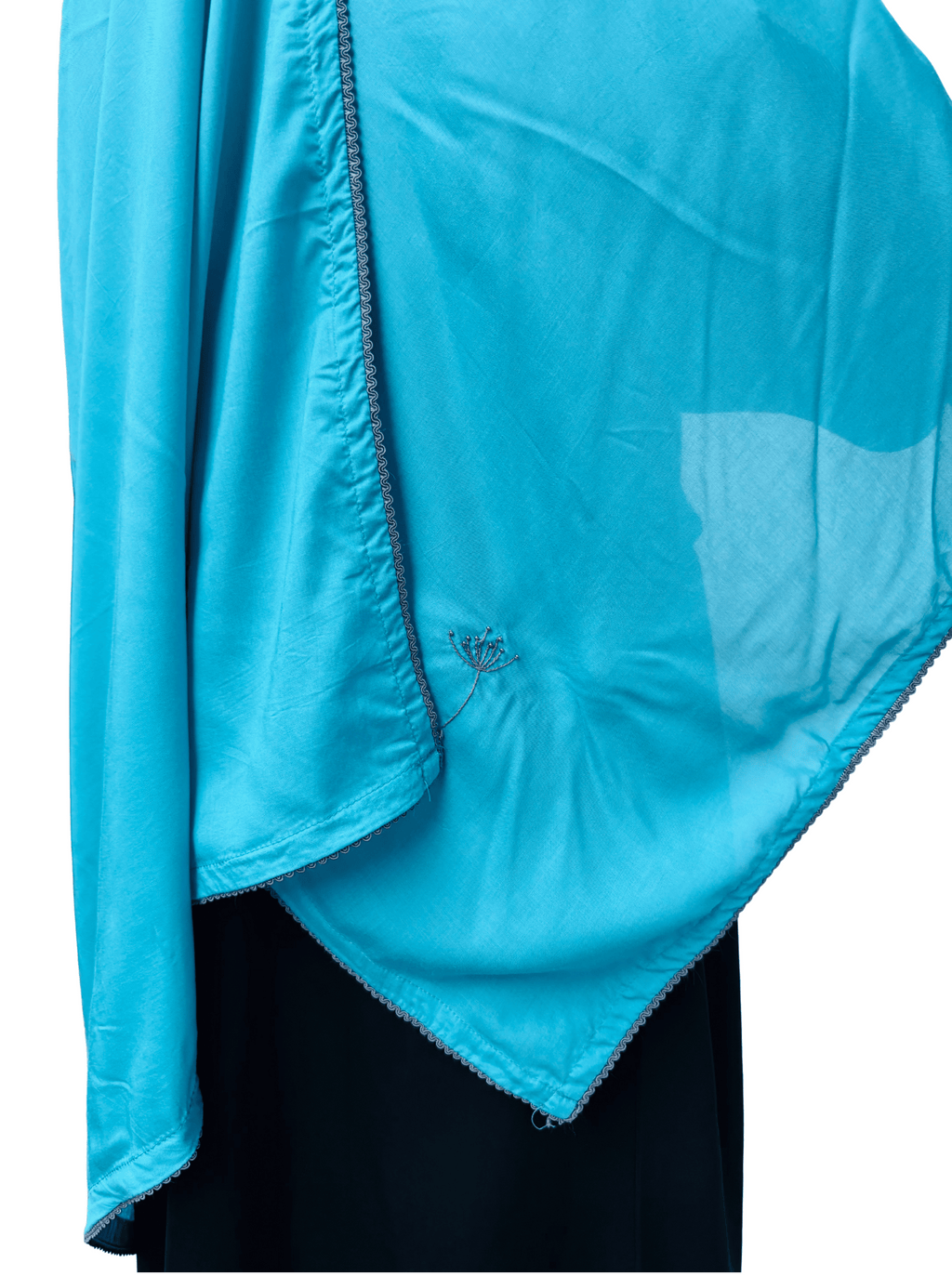 Blue Hand Work Dupatta with lace