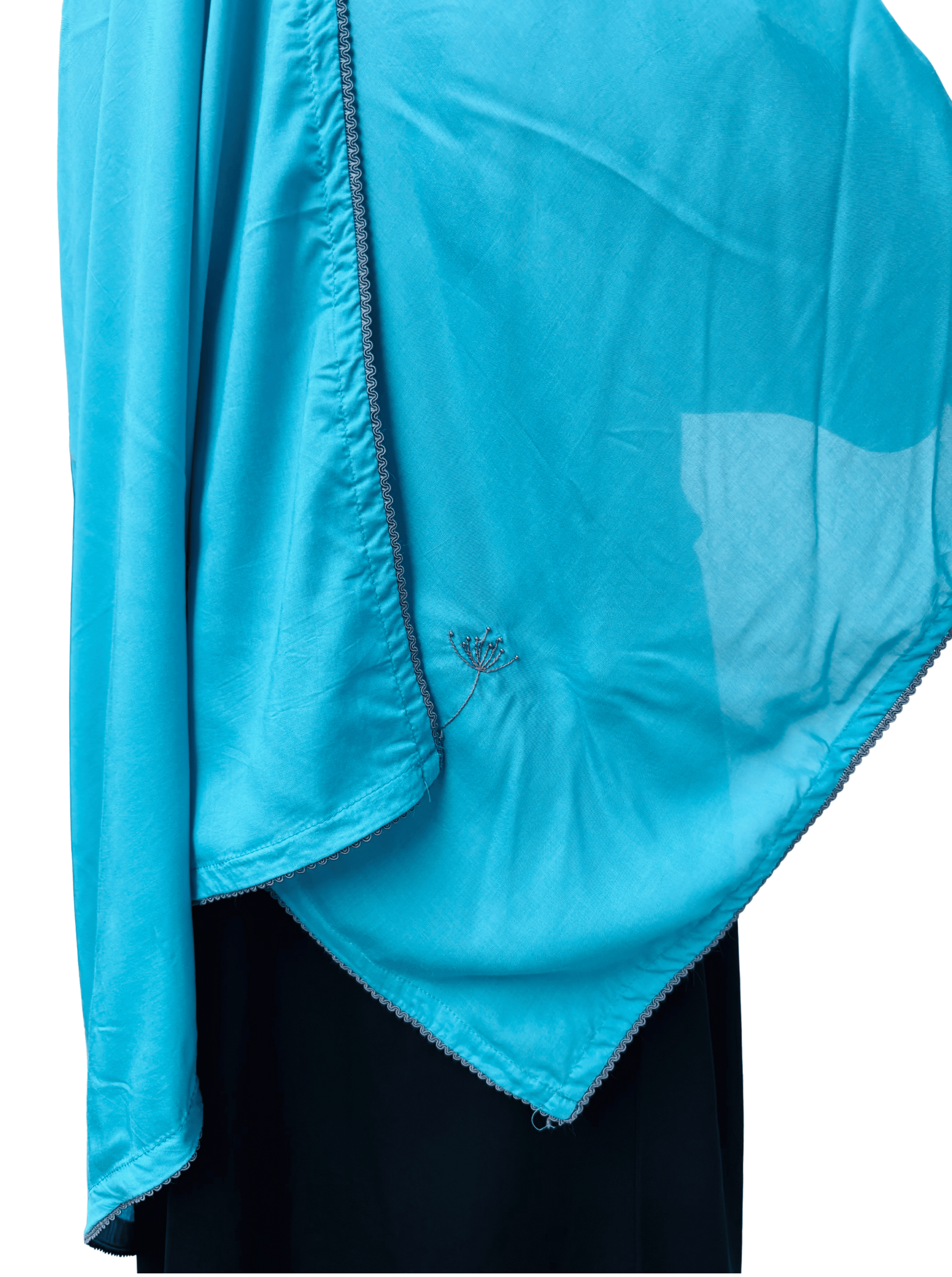 Blue Hand Work Dupatta with lace