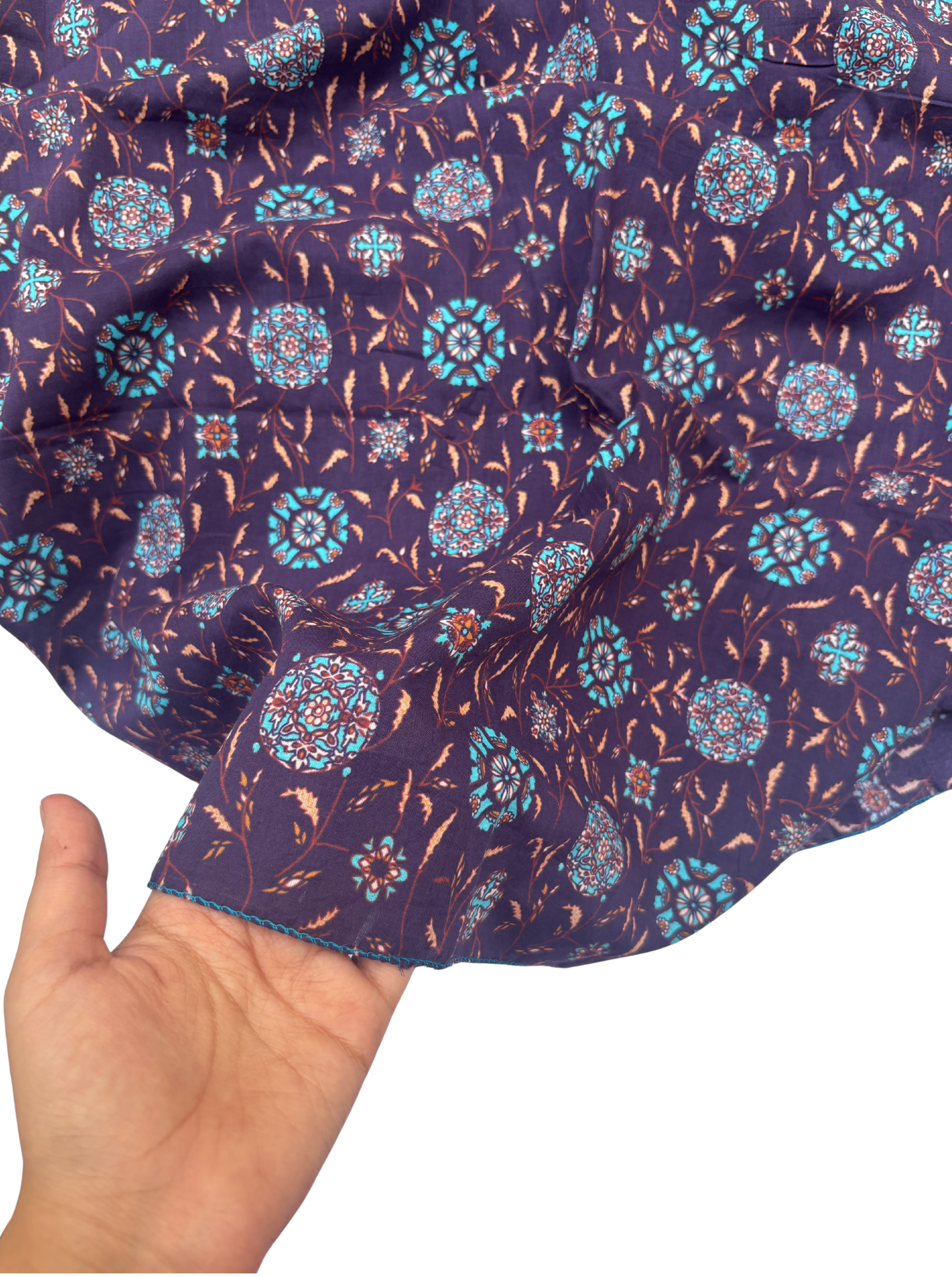 Purple printed dupatta