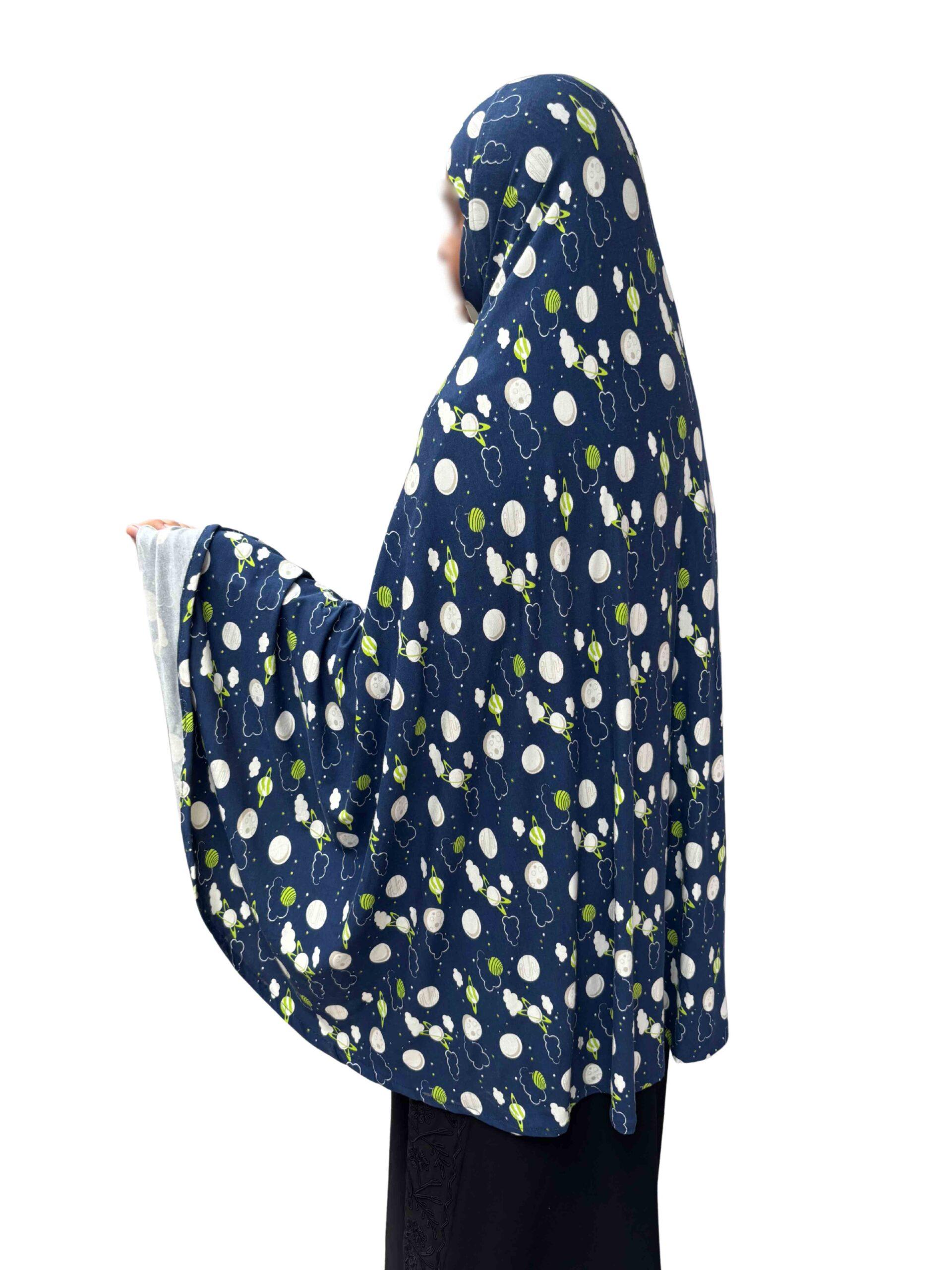 Khimar - Cute Moon and Star print