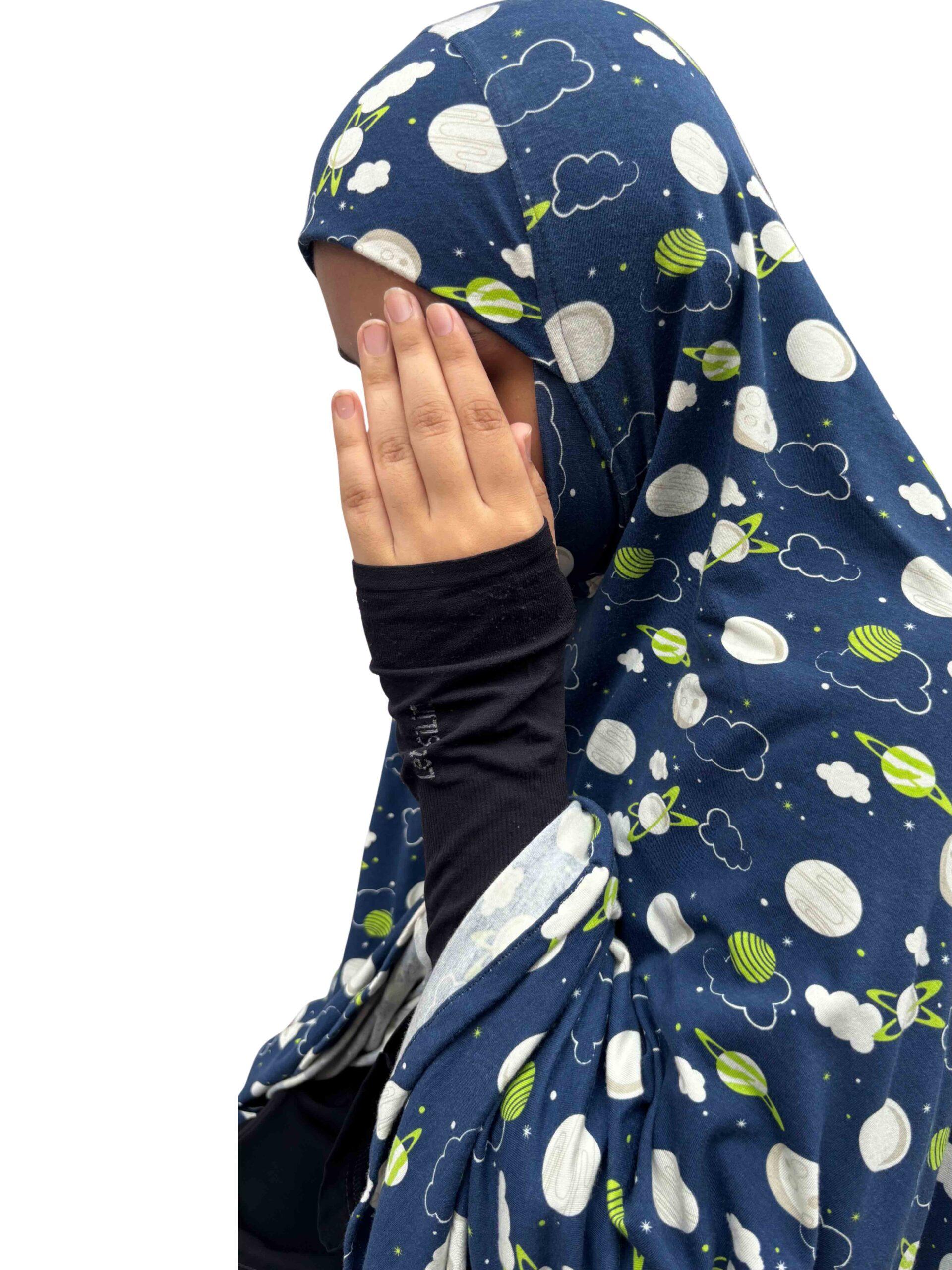 Khimar - Cute Moon and Star print