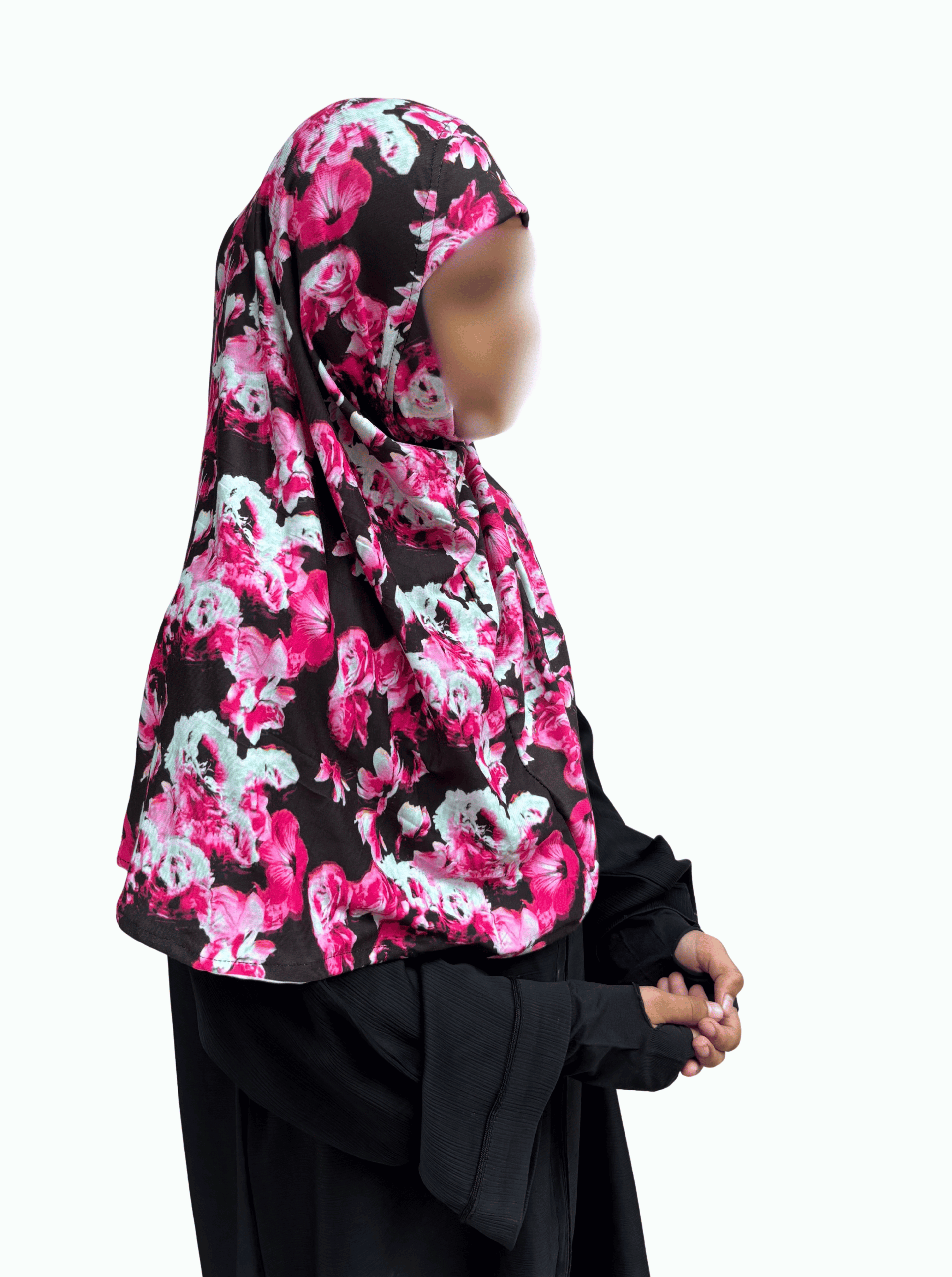 Kids Khimar - Cute floral print