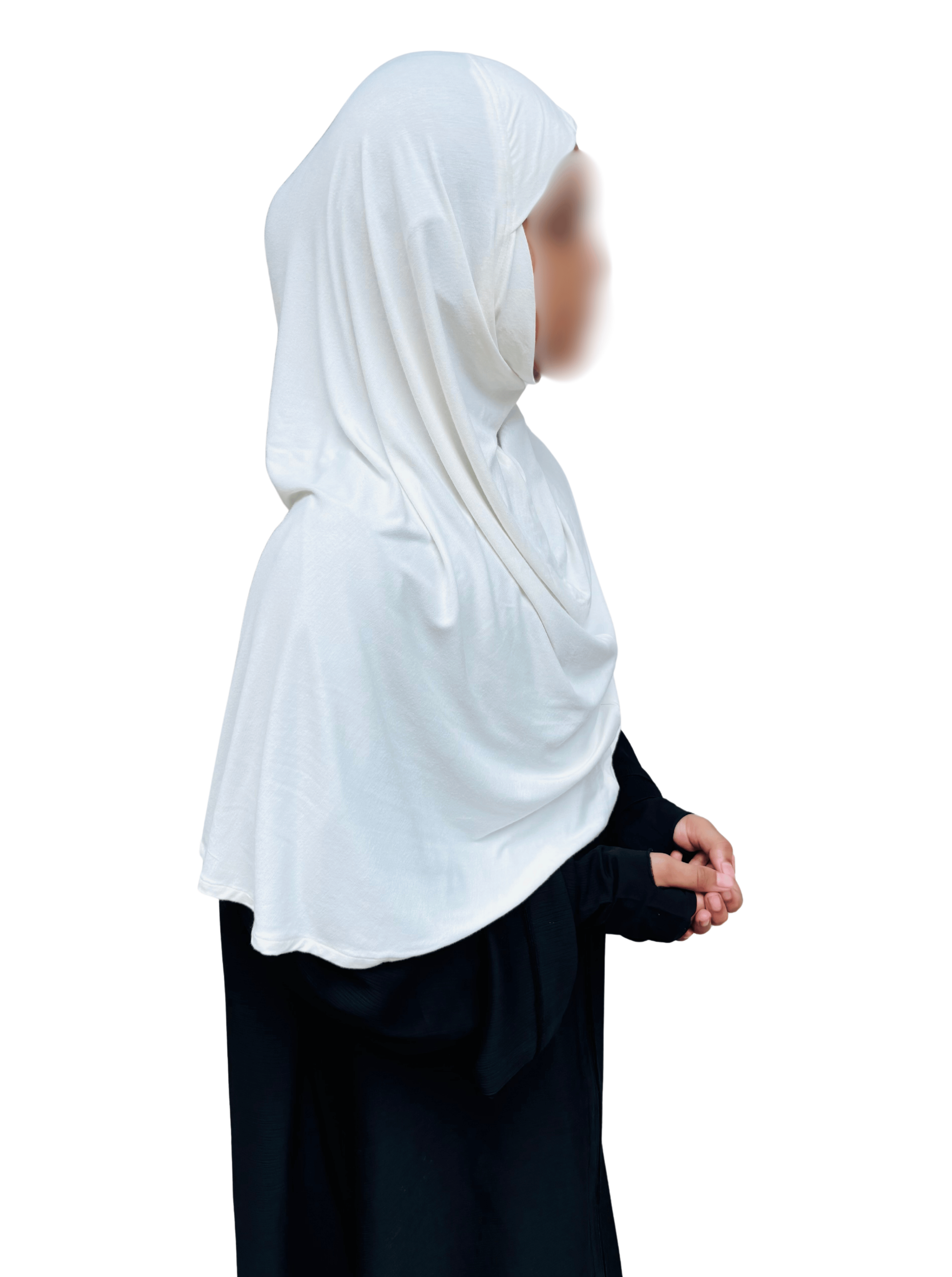 Kids Khimar - Milky white