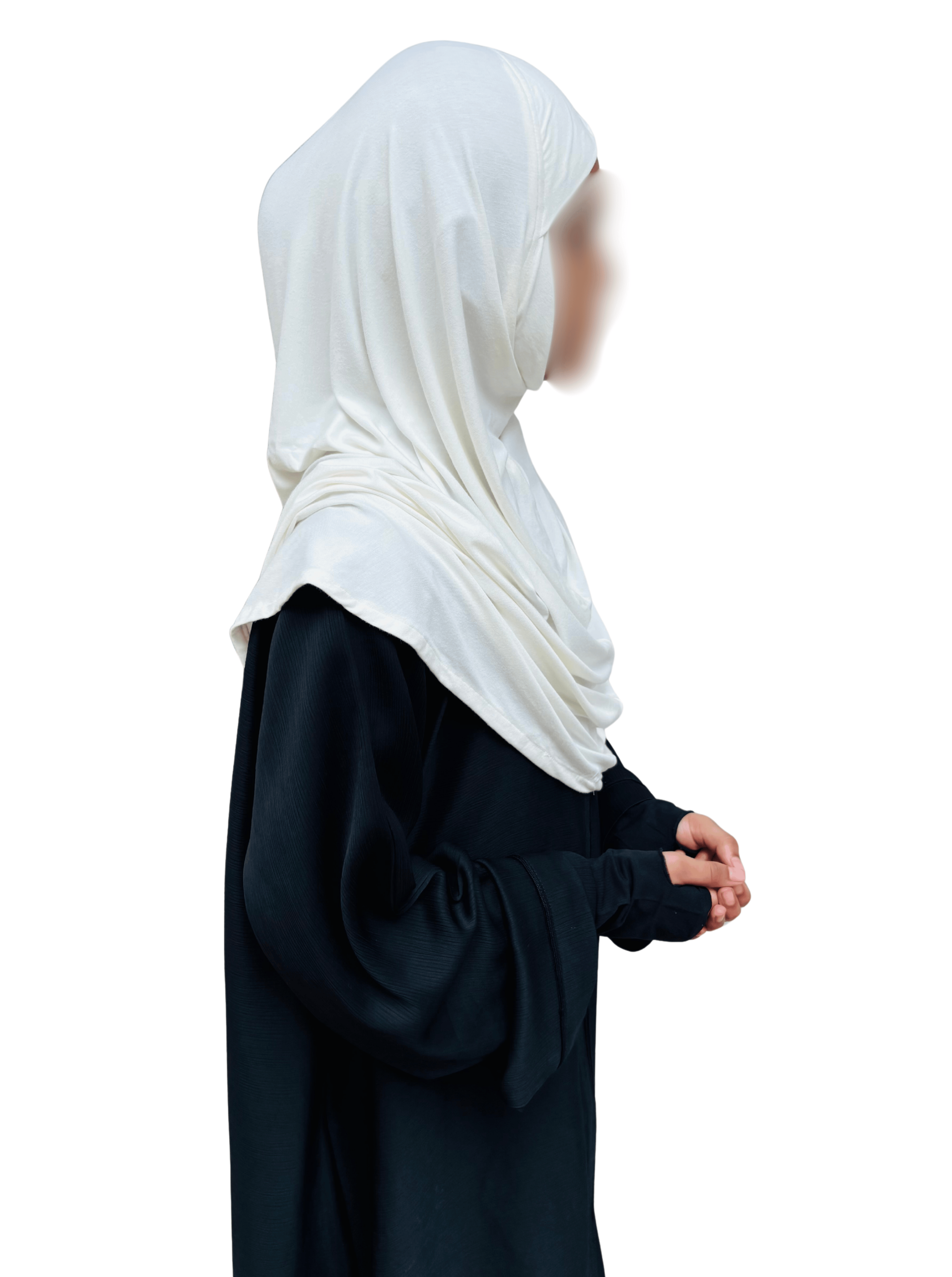Kids Khimar - Milky white