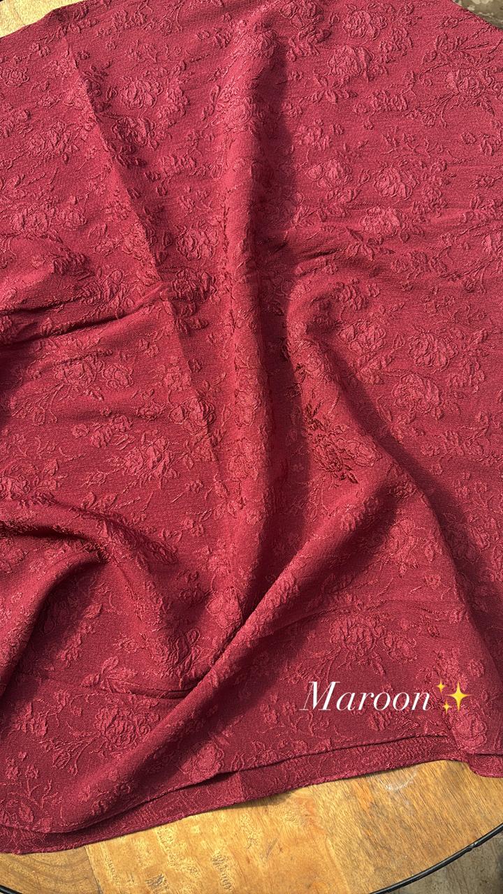 Self Embroidered Hijabs - 10 colours