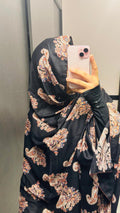 Beautiful Printed Black Dupatta