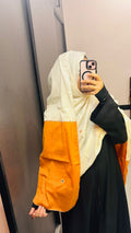 Mustard & off White Embroidered Designer Dupatta