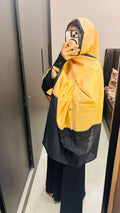 Navy Blue & Peach Elegant Designer Embroidered dupatta