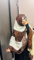 Brown & off White Beautiful Designer Dupatta