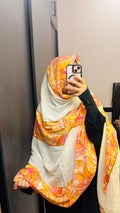 Beautiful Colourful Print Embroidered Designer Dupatta with lace & Handwork