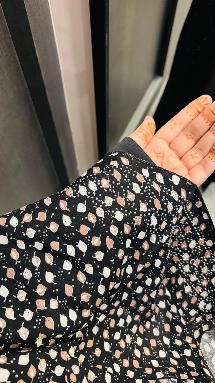 Printed Namaz Dupatta with stones