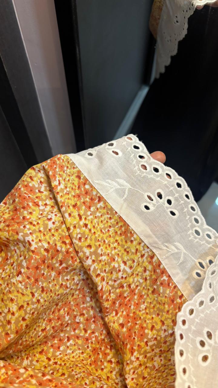 Rayon Printed Lace Dupatta