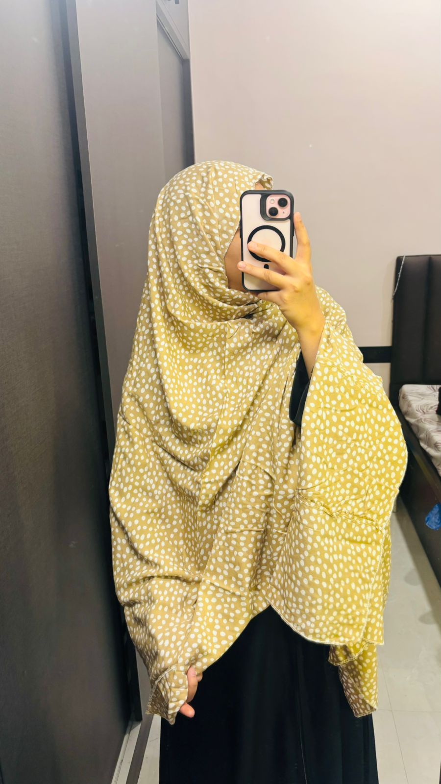 Beige Printed Lace Dupatta