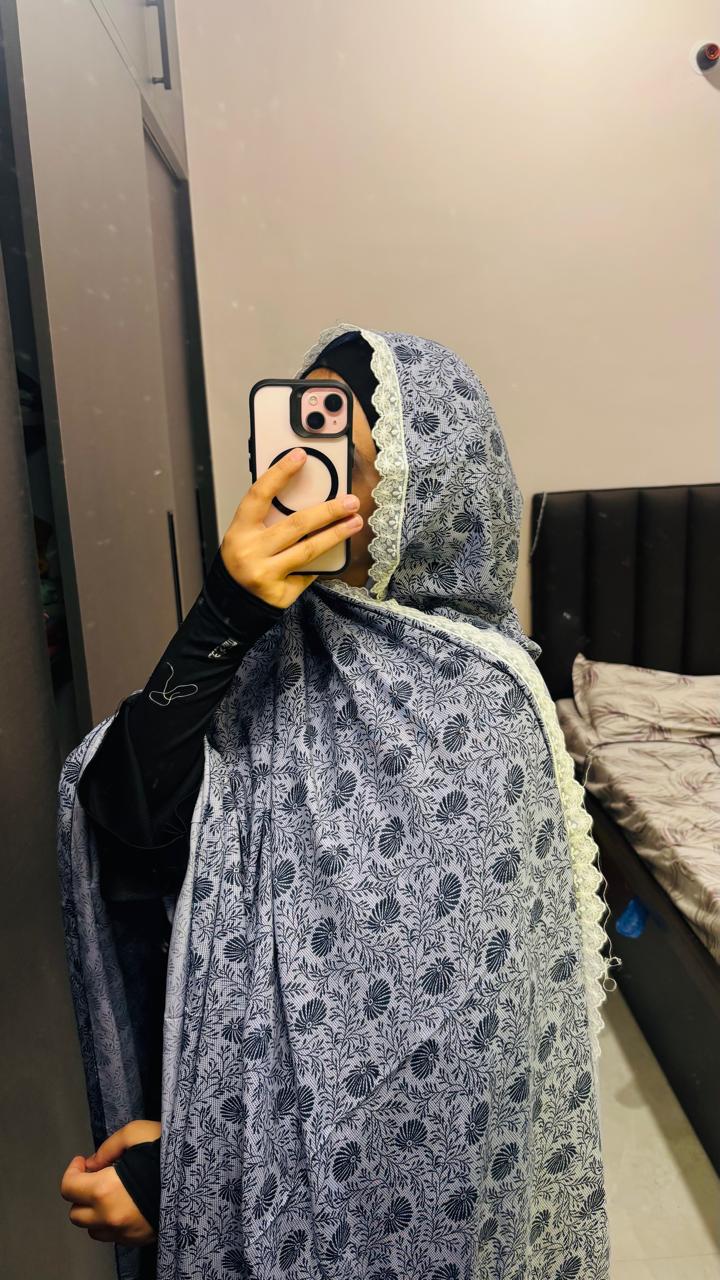 Printed Rayon Lace Dupatta
