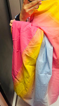 Multicoloured Printed Lace Dupatta