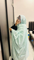 Green Minimal Printed Lace Dupatta