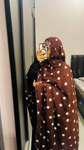 Soft Rayon Brown Polka dots Printed Dupatta